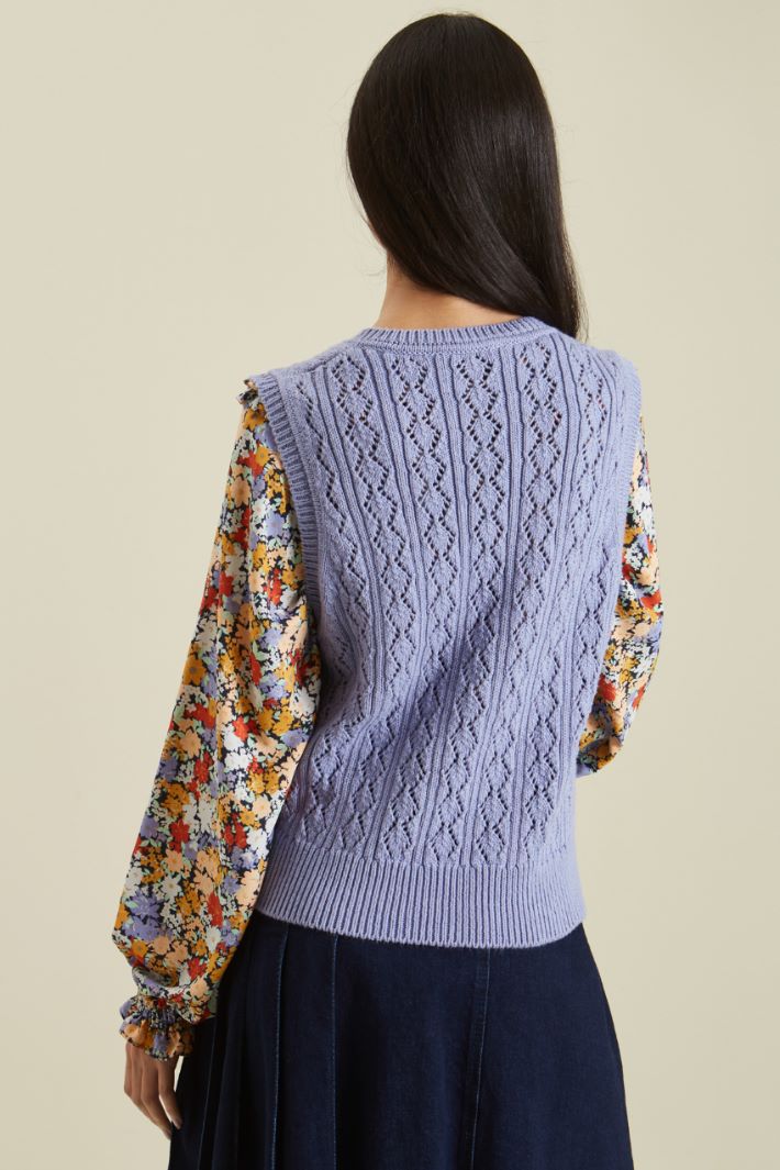 Gilet in cotone traforato Fashion Market - 4