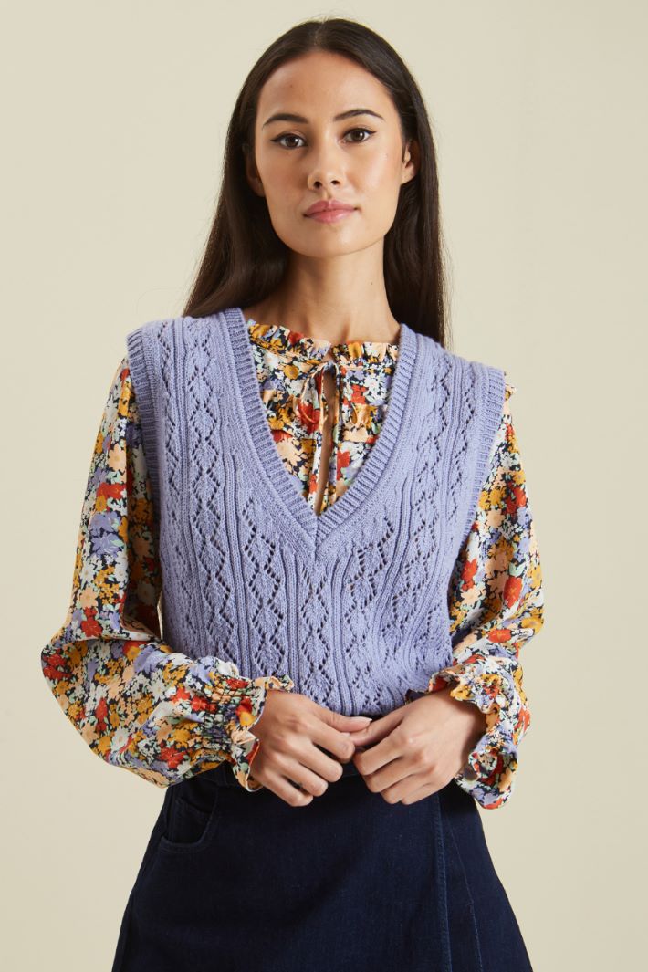 Gilet in cotone traforato Fashion Market - 2