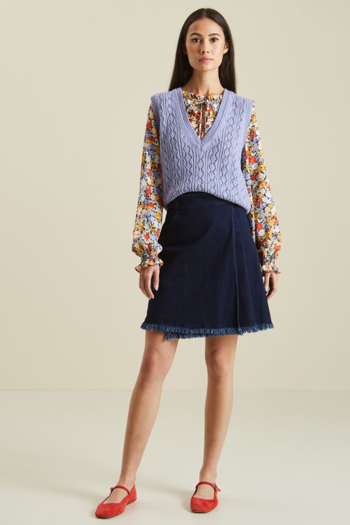 Gilet in cotone traforato Fashion Market