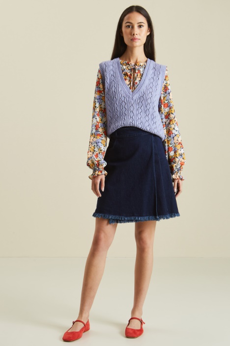 Gilet in cotone traforato Fashion Market