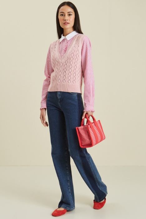 Gilet in cotone traforato Fashion Market