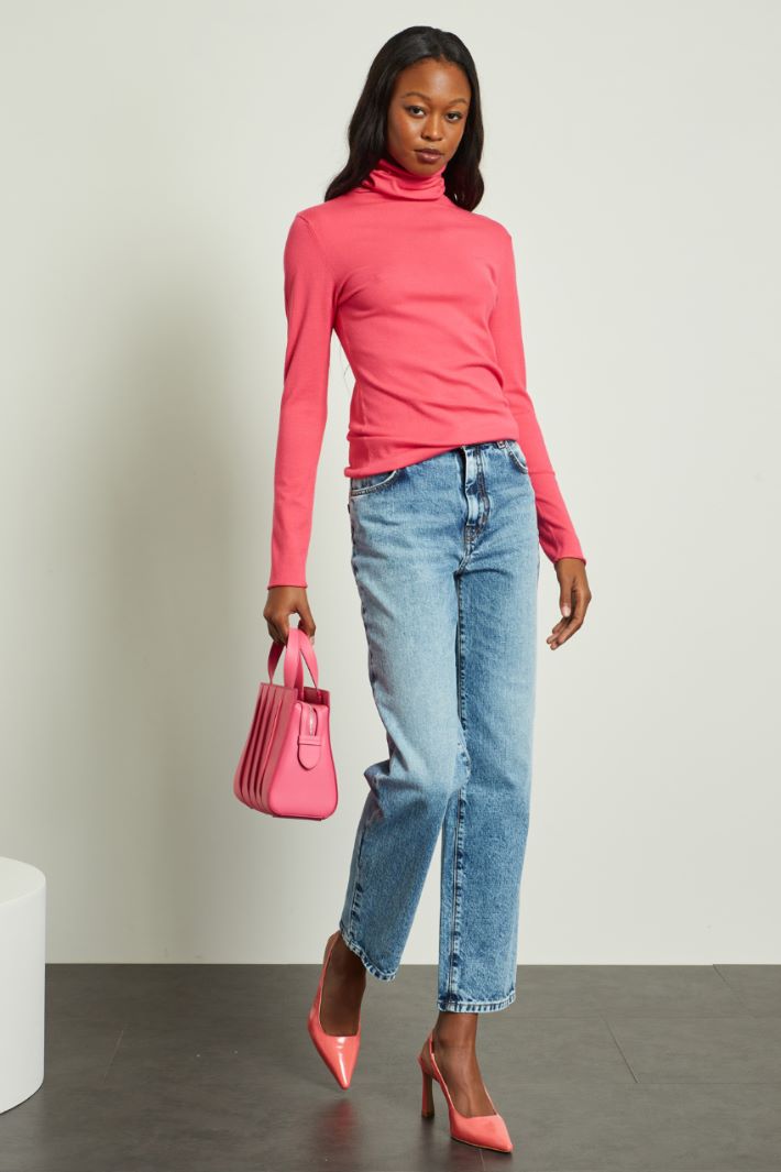 Dolcevita con collo morbido - FUCSIA - Fashion Market