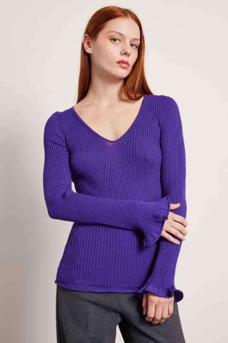 Maglia con bordi ondulati Fashion Market