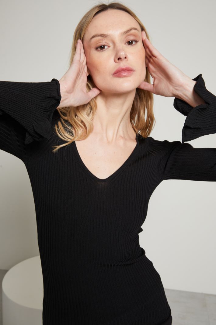 Maglia con bordi ondulati Fashion Market - 4