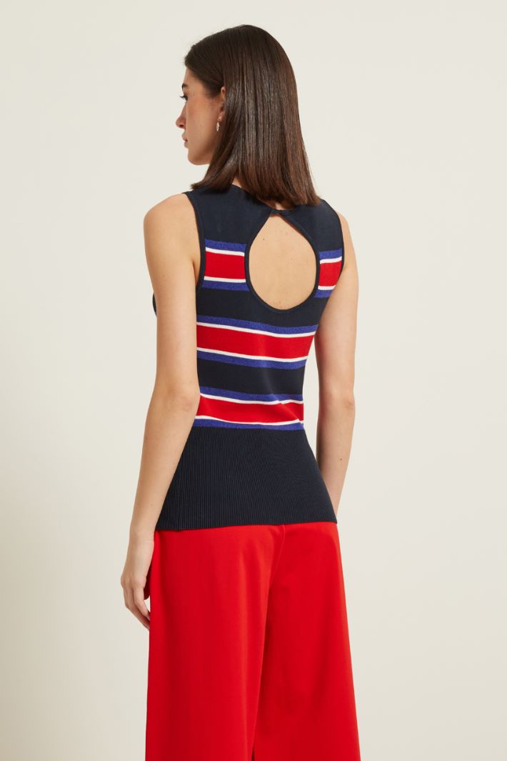 Top in maglia - BLU ROSSO BIANCO - Fashion Market - 4