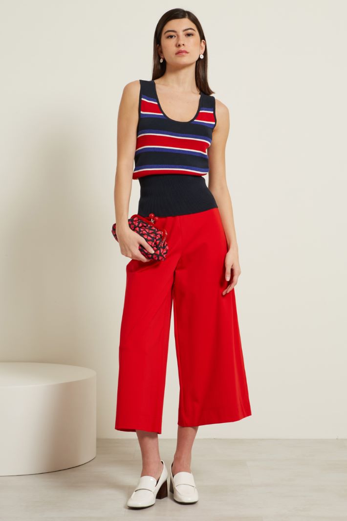 Top in maglia - BLU ROSSO BIANCO - Fashion Market