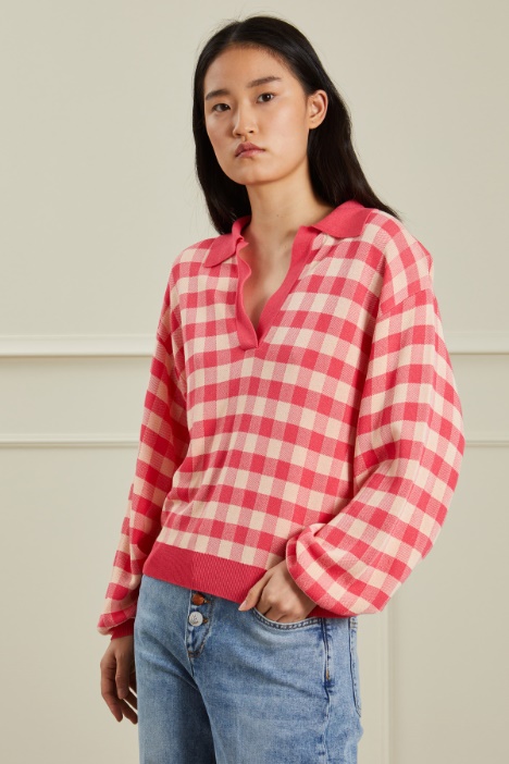 Maglia con colletto a polo Fashion Market