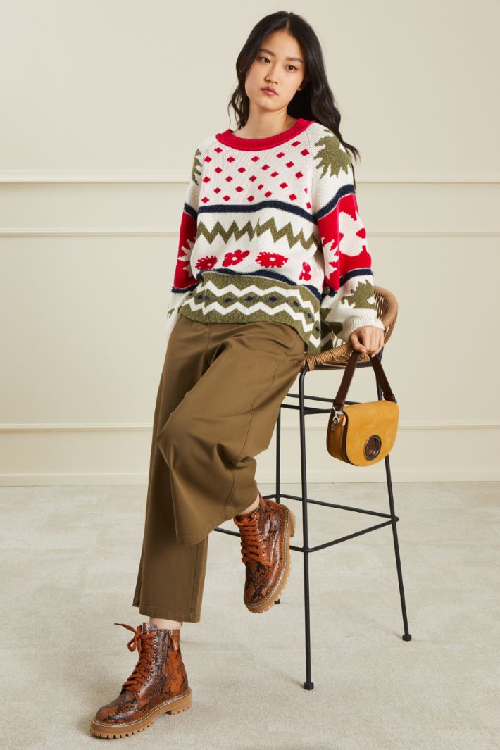 Maglia in cotone jacquard Fashion Market