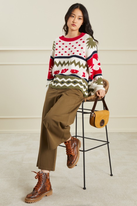 Maglia in cotone jacquard Fashion Market