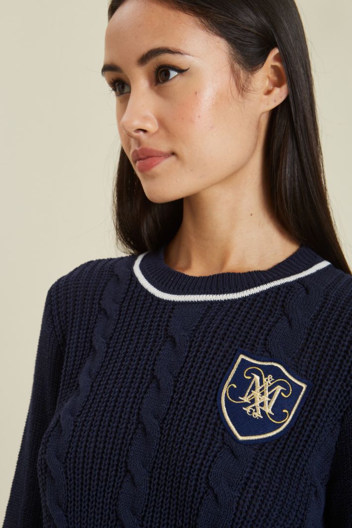 Maglia in cotone con ricamo Fashion Market - 3