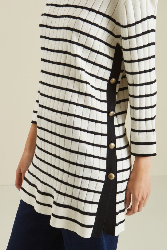 Maglia a coste con bottoni Fashion Market - 3