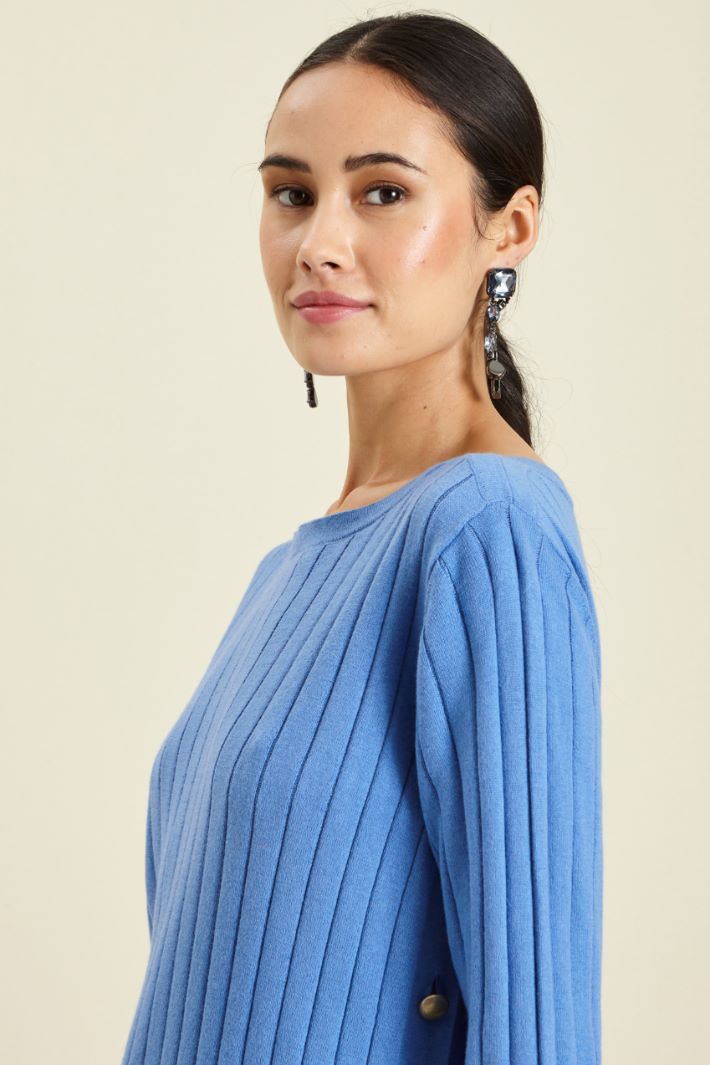 Maglia a coste con bottoni Fashion Market - 3