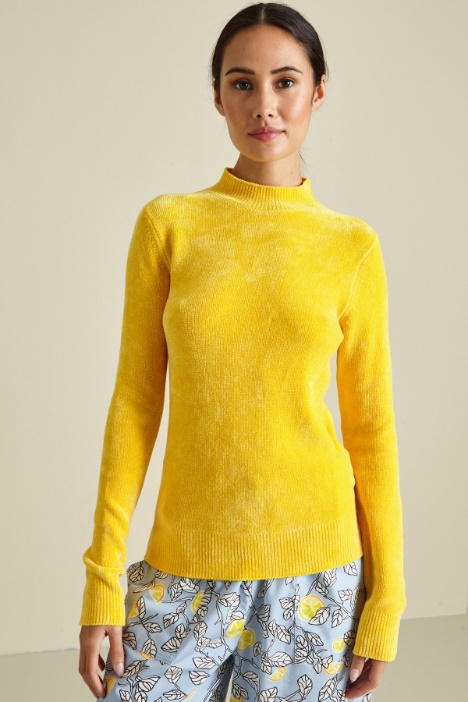 Maglia collo alto in ciniglia Fashion Market