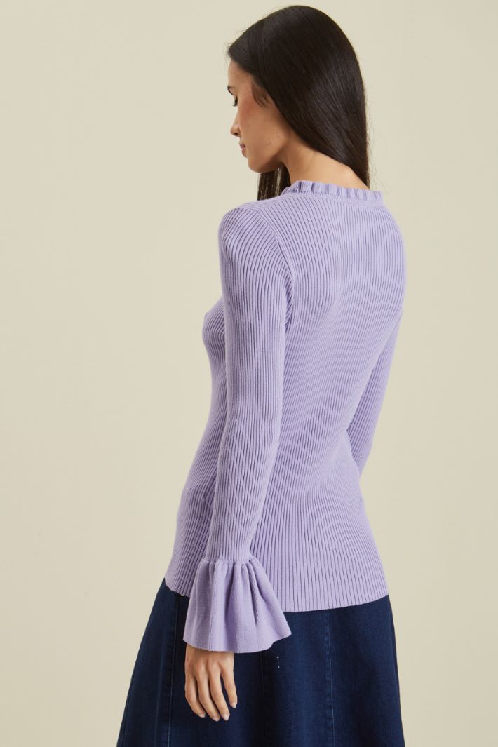 Maglia a coste con rouches Fashion Market - 4