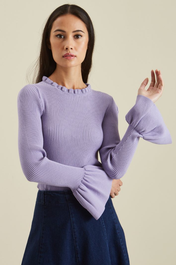 Maglia a coste con rouches Fashion Market - 2