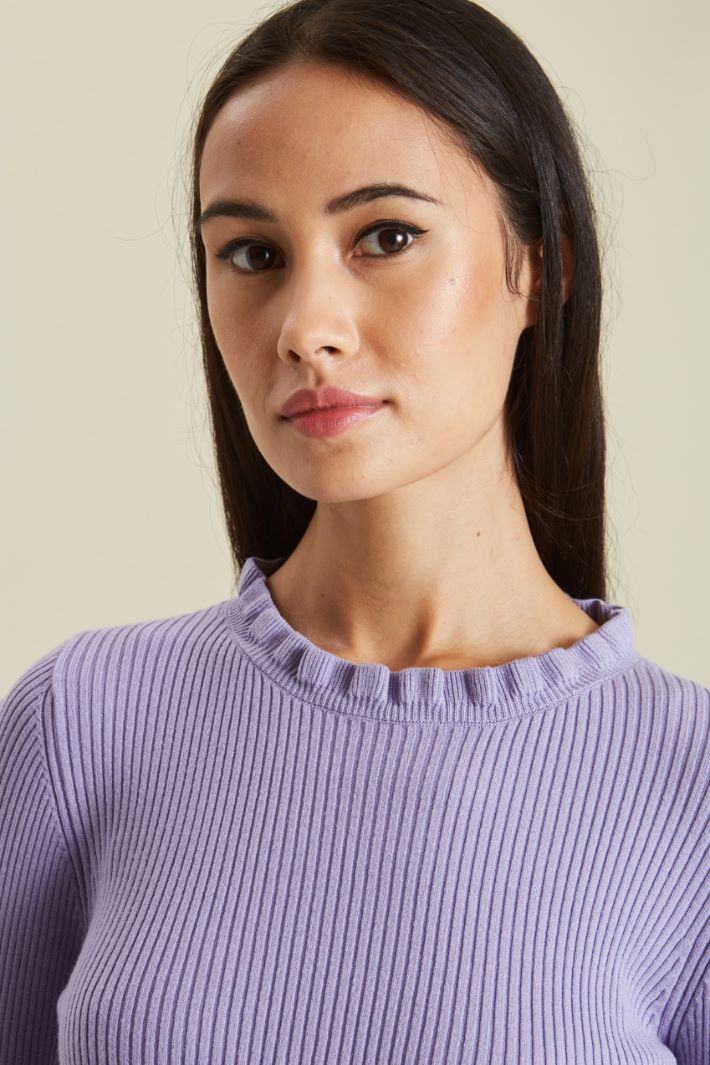 Maglia a coste con rouches Fashion Market - 3