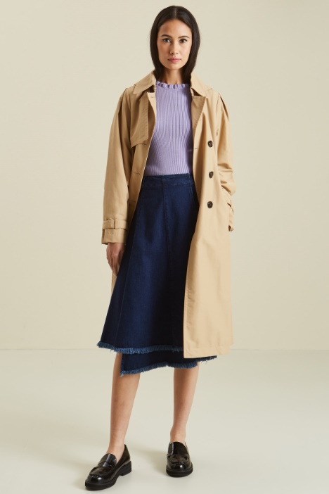 Maglia a coste con rouches Fashion Market