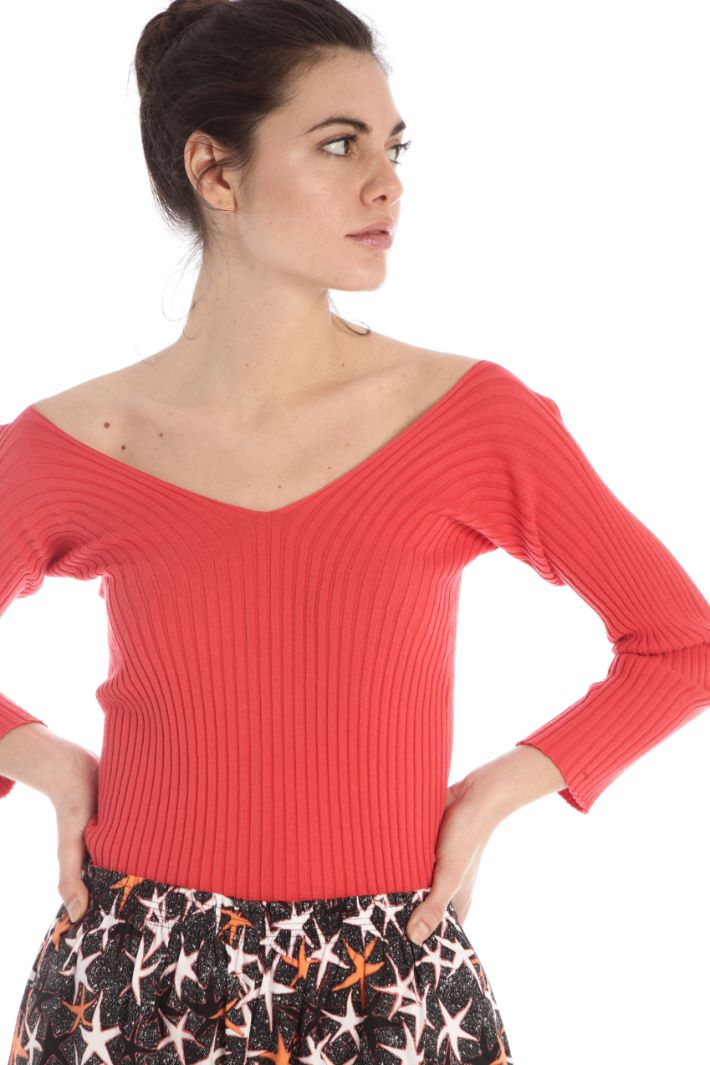 Top in maglia a coste Fashion Market - 3