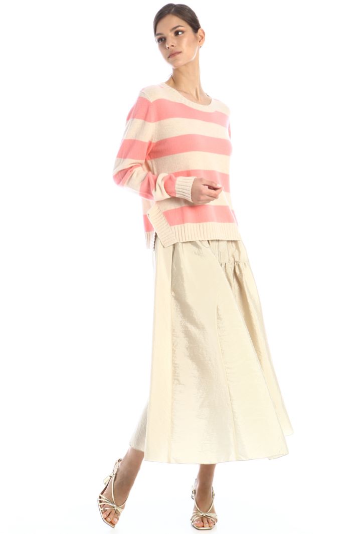 Maglia boxy in lana e cashmere - BEIGE ROSA - Fashion Market - 5