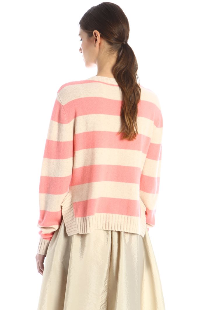 Maglia boxy in lana e cashmere - BEIGE ROSA - Fashion Market - 4