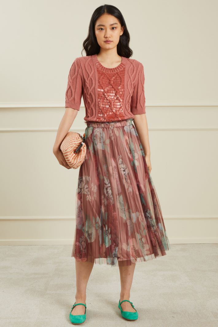 Maglia in rilievo con perline Fashion Market