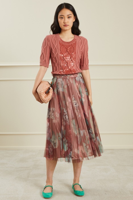 Maglia in rilievo con perline Fashion Market