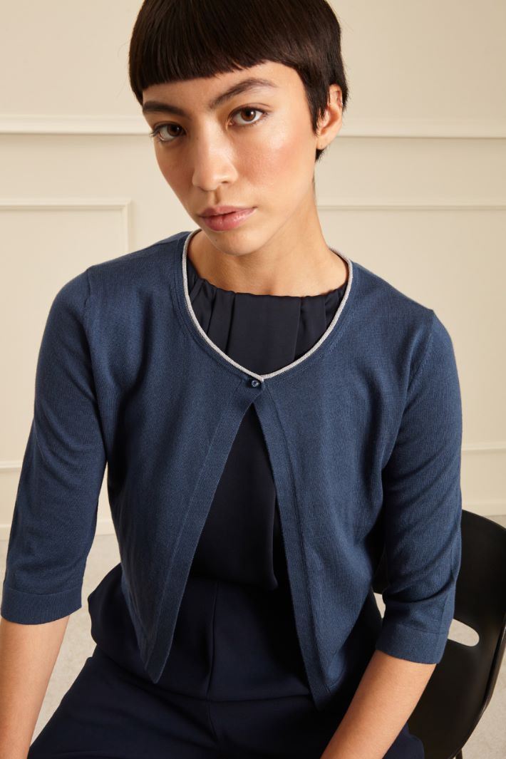 Cardigan corto in cotone Fashion Market - 3
