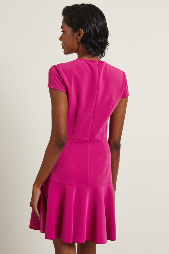 Abito con balza - MAGENTA - Fashion Market - 4