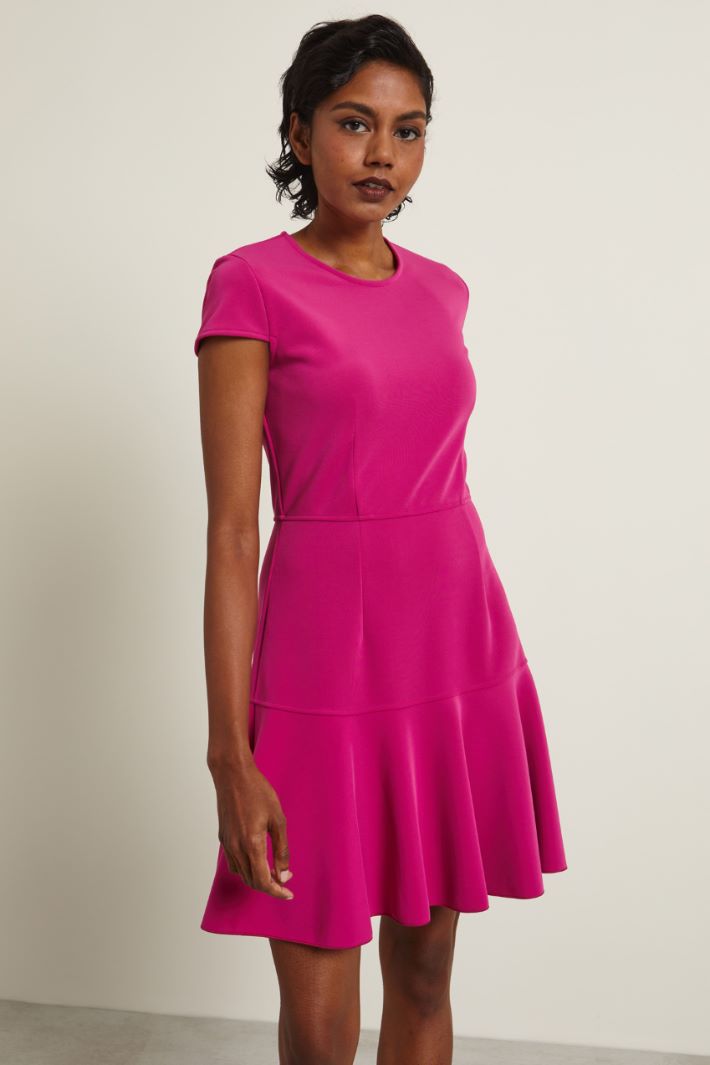 Abito con balza - MAGENTA - Fashion Market - 2