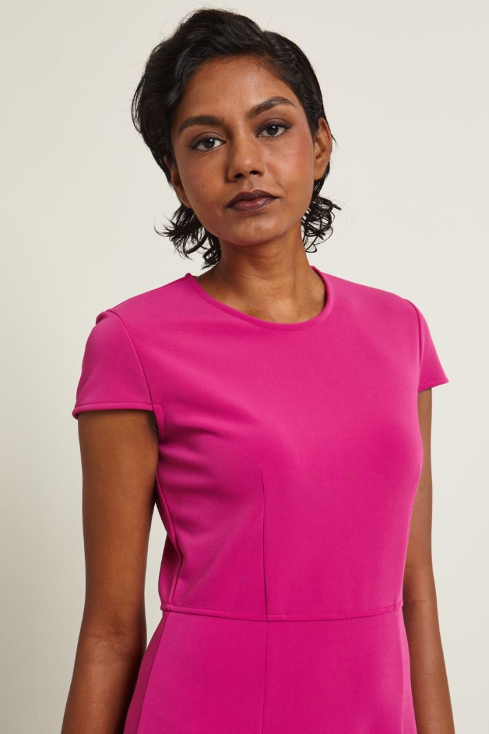 Abito con balza - MAGENTA - Fashion Market - 3