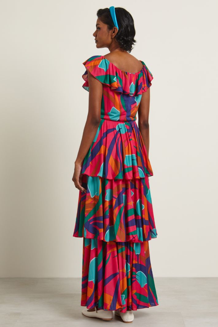 Abito lungo a balze  Fashion Market - 4