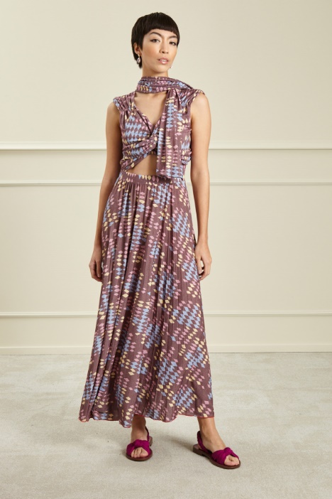 Abito in jersey con cut out - Fashion Market