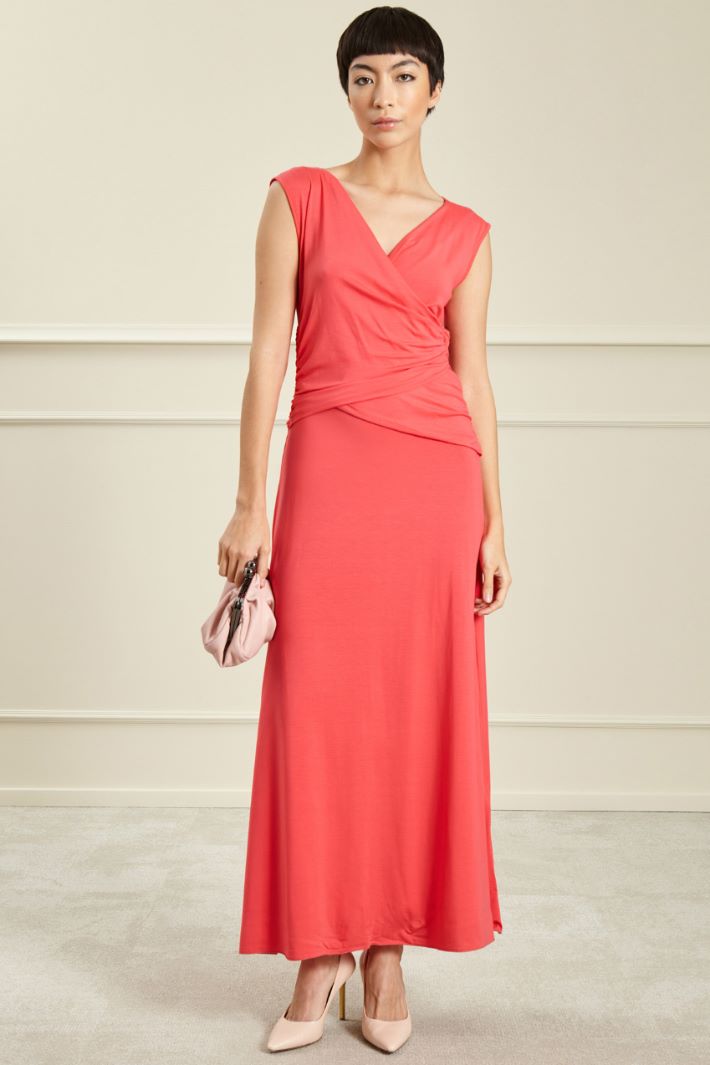Abito lungo in jersey - FRAGOLA - Fashion Market