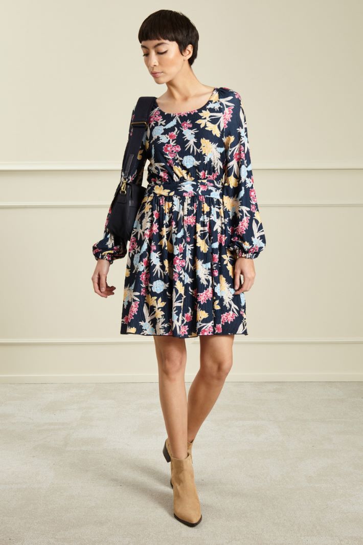 Abito corto in jersey - BLU AZZURRO MAGENTA - Fashion Market