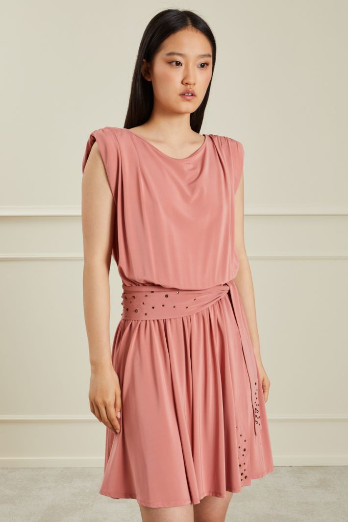 Abito corto in jersey - ROSA ANTICO - Fashion Market - 2