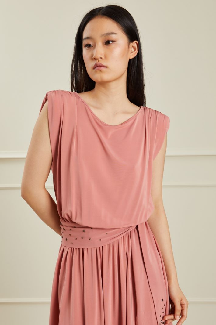 Abito corto in jersey - ROSA ANTICO - Fashion Market - 3