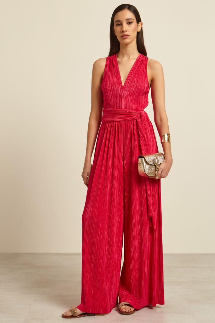 Tuta in plissé - FUCSIA - Fashion Market