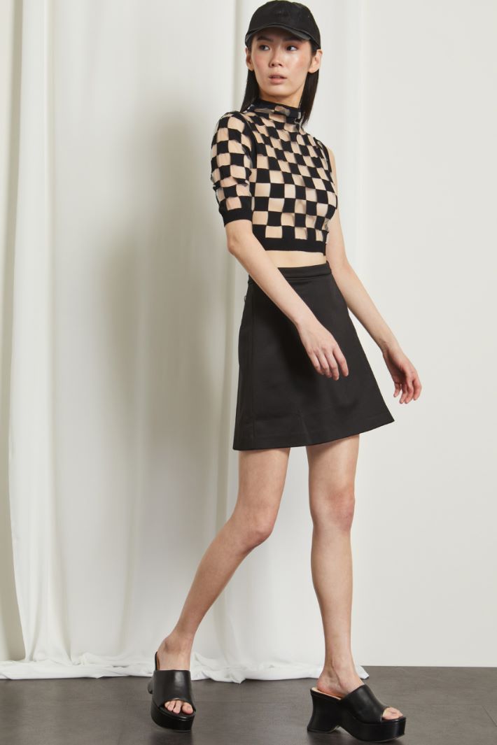 Minigonna svasata - NERO - Fashion Market