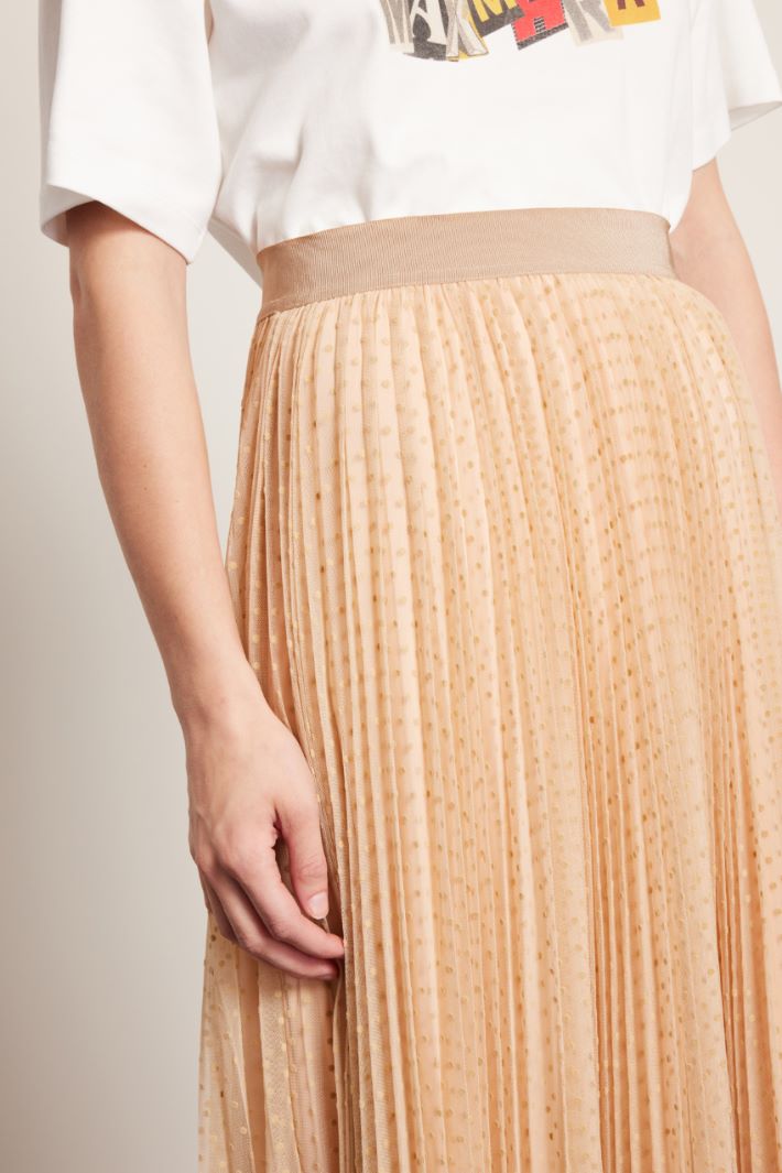 Gonna plissè in tulle  - NUDE - Fashion Market - 2