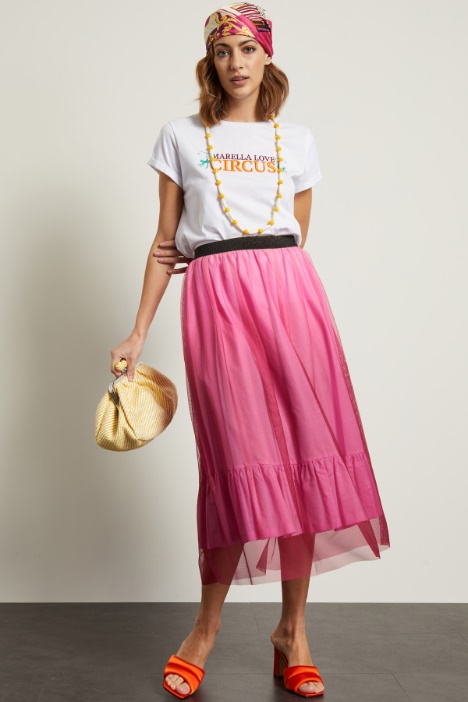 Gonna in tulle stampato Fashion Market