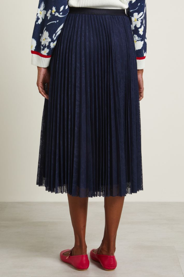 Gonna in pizzo plissé - BLU NOTTE - Fashion Market - 4