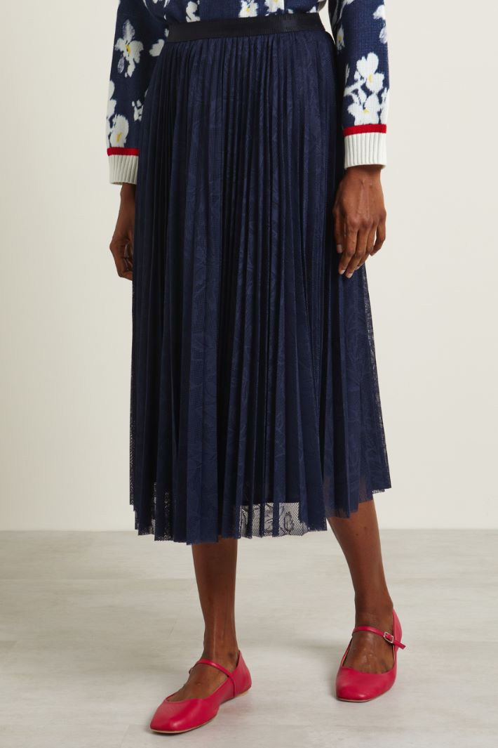 Gonna in pizzo plissé - BLU NOTTE - Fashion Market - 2