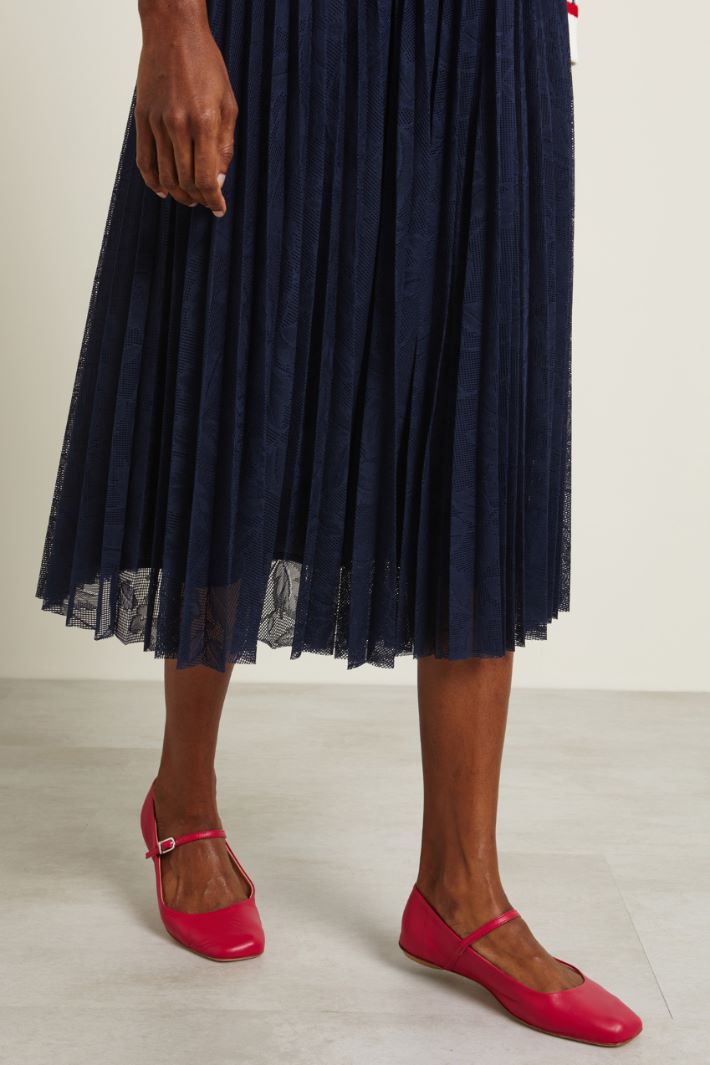 Gonna in pizzo plissé - BLU NOTTE - Fashion Market - 3