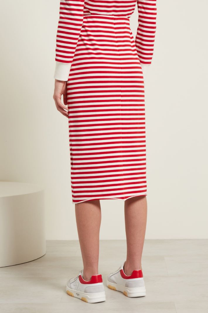 Gonna in jersey - ROSSO BIANCO - Fashion Market - 4