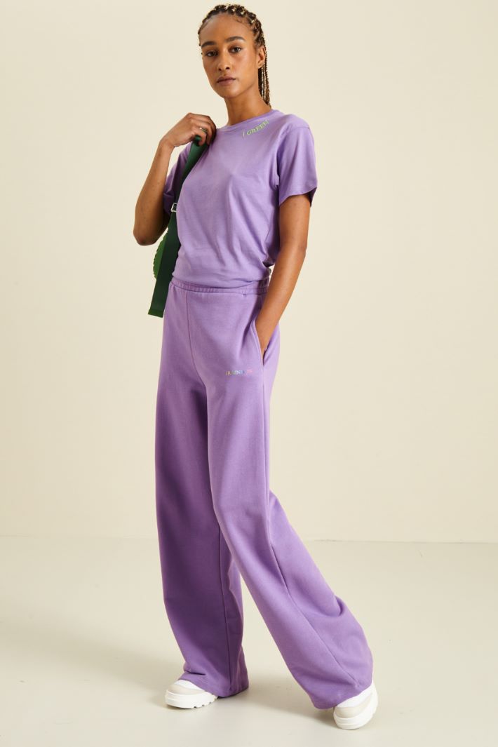 Jogger in jersey - GLICINE - Fashion Market