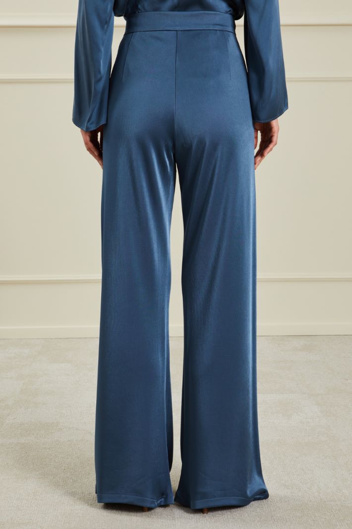 Pantaloni in pura viscosa - AVIO SCURO - Fashion Market - 4