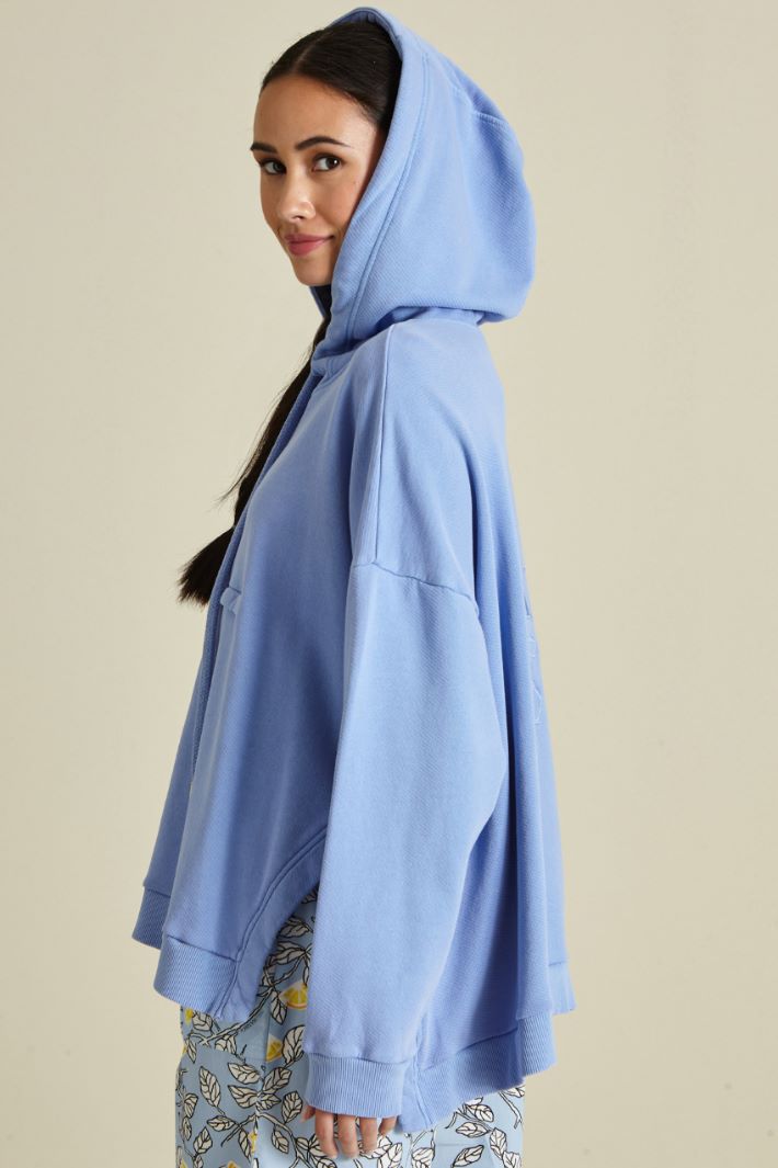 Felpa in cotone con cappuccio Fashion Market - 4