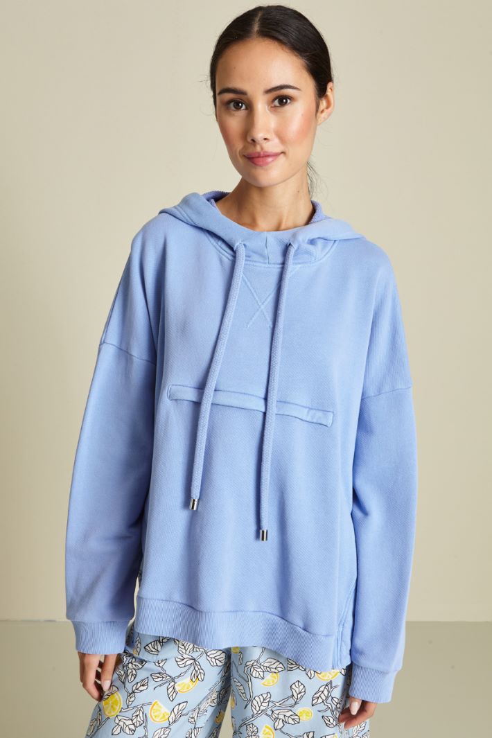 Felpa in cotone con cappuccio Fashion Market - 2