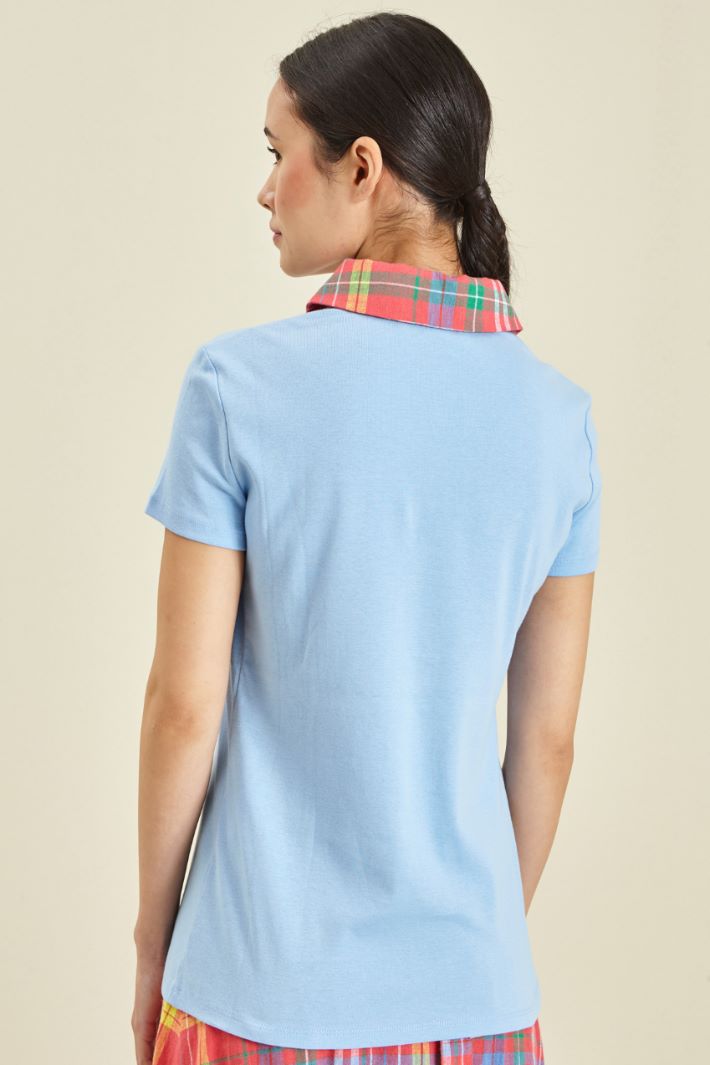Polo in jersey e lino Fashion Market - 4