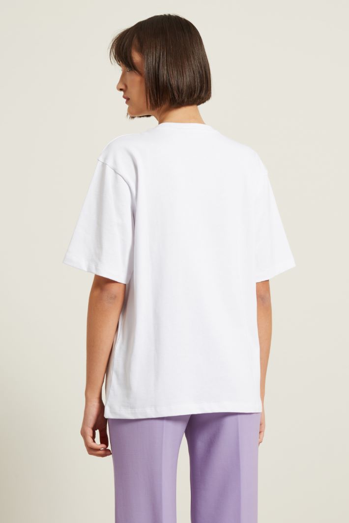 T-shirt con motivo a uncinetto Fashion Market - 4